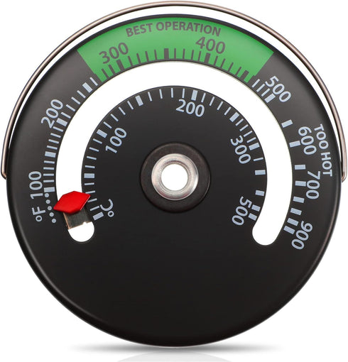 Magnetic Wood Stove Thermometer Oven Temperature Thermometer for Wood Burning Gas Stoves Chimney Pipe Avoiding Destroyed by Overheat(1 Piece)...