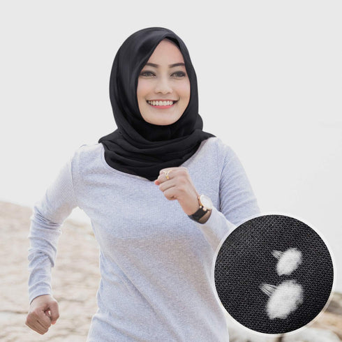SATINIOR 2 Pieces Stretch Head Wrap Scarf Stretchy Turban Long Hair Scarf Wrap Solid Color Soft Head Band Tie for Women (Black, Grey)...