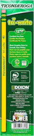 Ticonderoga 13856 Tri-Write Woodcase Pencil, HB #2, Yellow, Dozen...