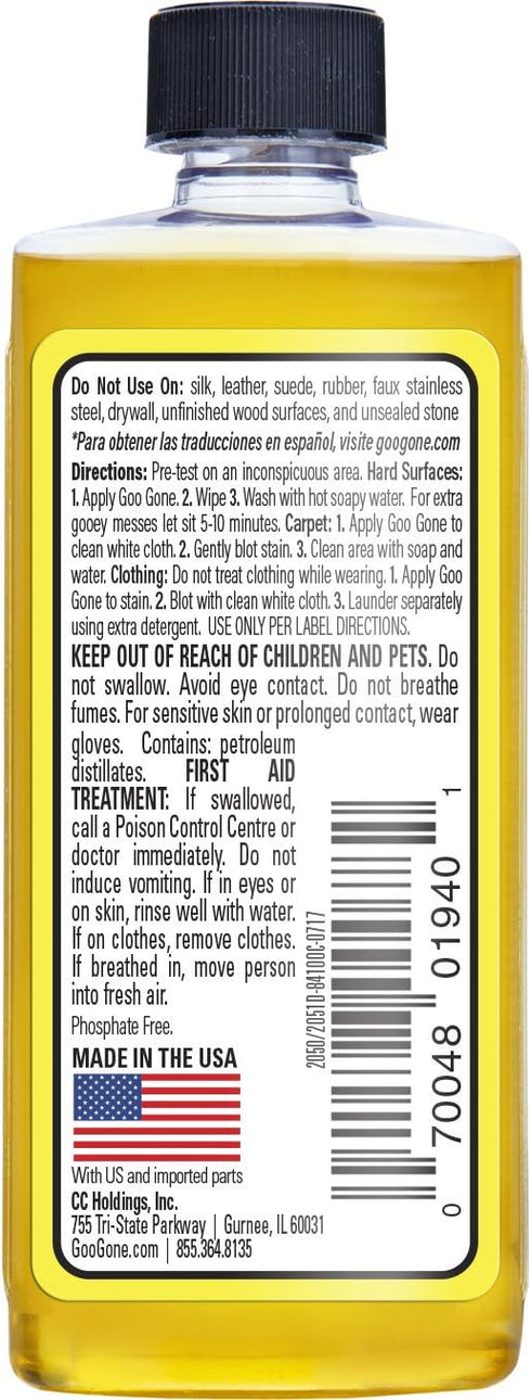 Goo Gone Original - 2 Ounce - Surface Safe Adhesive Remover Safely Removes Stickers Labels Decals Residue Tape Chewing Gum Grease Tar...