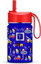 IRON °FLASK Kids Water Bottle - Straw Lid, 20 Name Stickers, Vacuum Insulated Stainless Steel, Double Walled Tumbler Travel Cup, Mug - Constructio...