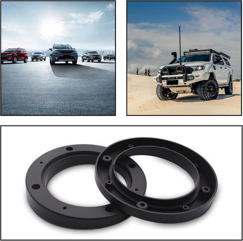4" Dia Universal Black Plastic Speaker Spacer Adaptor Ring Mounting Bracket Fit ABS Car Stereo Speaker Spacers (2 Pcs)......