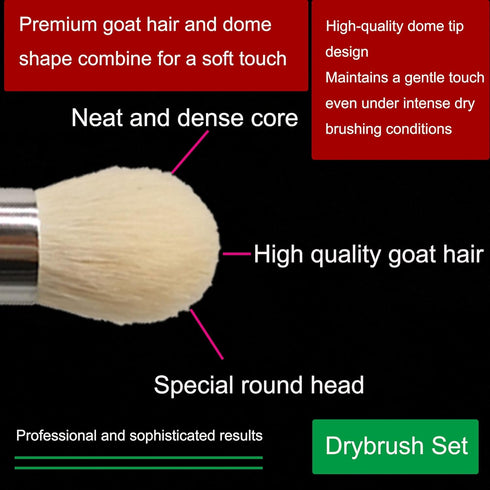 Drybrush Set Hobby Drybrush Paint Brush,Detail Paint Brush Set,3 pcs Professional Art and Advanced Acrylic Paint Brushes for Tabletop&Wargames Min...