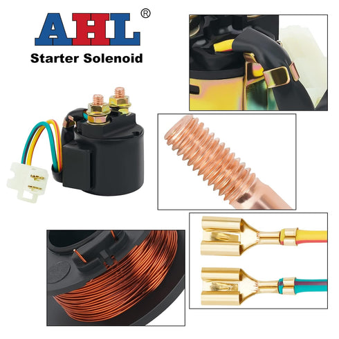 AHL Starter Solenoid Relay for Honda TRX300 Fourtrax 300 1988-2008/FJ 600 1984 1985...