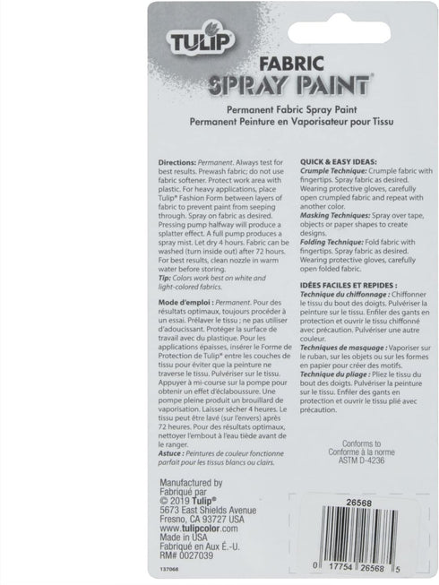 Tulip Fabric Paint, Spray on Paint, 4 fl oz Black Asphalt...