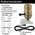 Lamp Rewire Kit, 10 Foot Matching Cord, 3 Way Socket and Essential Hardware, Table and Floor Lamps Socket Replacement, Rewire and Repair, DIY Ligh...