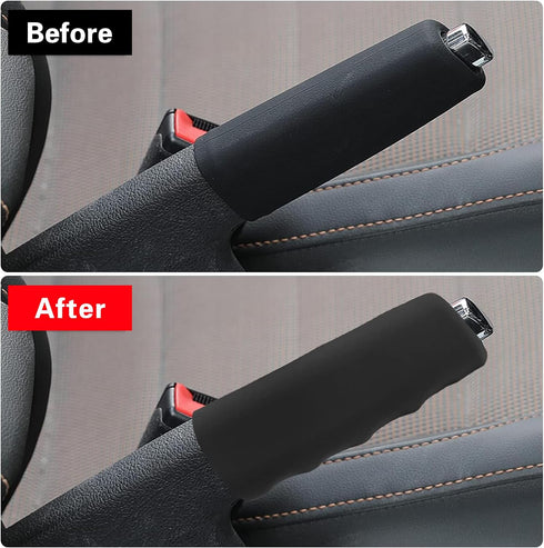 1 PC Car Anti-skid Handbrake Protector, 4.8" Long Comfortable Breathable Silicone Decoration, Wavy Ergonomic Design Emergency Brake Parking Cover,...