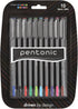 linc Pentonic Premium Ball Point Pen 1.0 mm Medium Point, 10-Count, Assorted Colors | Medium Point Featherlite Feel, Easy Flow Ink Technology, Sle...