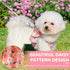 Dog Harness and Leash Set with Bow Knot No Pull Pet Daisy Floral Harness with D-Ring Soft Mesh Dog Harness Vest Set Escape Proof Princess Puppy Ha...