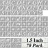 1.5 Inch Alphabet Letter Stencils for Painting - 70 Pack Letter and Number Stencil Templates with Signs for Painting on Wood, Reusable Cursive Let...