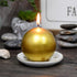 3 Inch Metallic Gold Ball Candles...