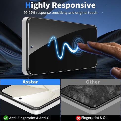 Asstar [2 Pack Privacy Screen Protector for Moto G Power 5G 2024, 9H Hardness Tempered Glass Screen Protector for Moto G Power 5G 2024, Anti-Scrat...