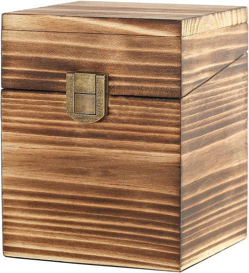 Wood Rustic Trading Deck Box Cards Cards Sports Storage Organizer Boxes Holder Compatible With PM TCG Card Box...