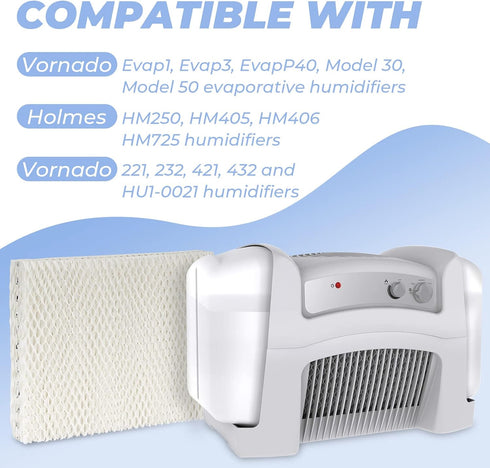 ANTOBLE 2 Pack MD1-0002 Replacement Humidifier Wick Humidifier Filters Compatible with Vornado MD1-0001 MD1-0002 MD1-1002 EVAP1 EVAP3 EVAP40 EVAP50 Humidifier