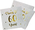 Cheers to 60 Years Cocktail Napkins | Happy 60th Birthday Decorations for Men and Women and Wedding Anniversary Party Decorations | 50-Pack 3-Ply ...