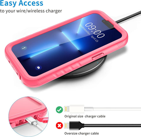 SPORTLINK for iPhone 13 Pro Max Case Waterproof - Full Body Heavy Duty Protection Cover Built in Screen Protector Shockproof Waterproof Case for i...