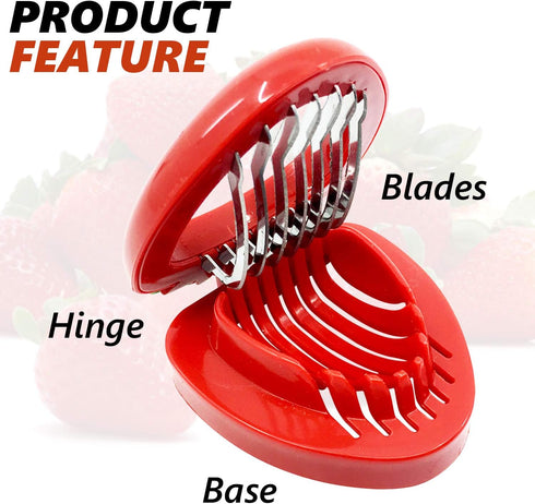 MSC International 87312 Joie Strawberry Hull and Slice, BPA free, FDA approved, 2-Piece Set, Red...