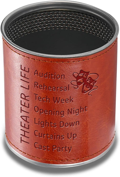 Aluminum Alloy Waterproof Pen Holder Leather Pen Holder Multifunctional Office Supplies For Families Theatre Lovers Gift (Theatre PU Pen)...