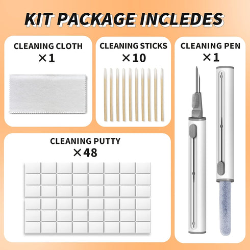 Cleaning Putty for Apple Airpods,Phone Cleaning Kit with Clean Pen, Remove Ear Wax&Dirt&Gunk from Device’s Small Crevices, AirPod Cleaner Kit for ...