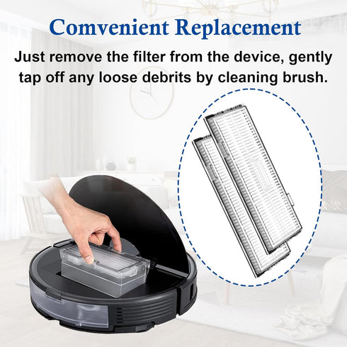 Washable Filter Compatible with Roborock S8 Pro Ultra / S8+ / S8 / S7 Max Ultra / S7 / S7+ / S7 MaxV / S7 MaxV Plus / S7MaxV Ultra Robot Vacuum Cl...