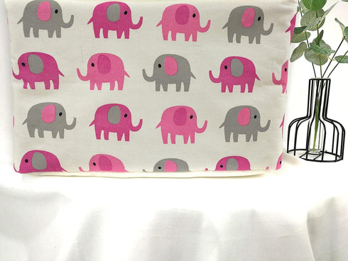 Elephant Print Rectangular Storage Bin Shelf Basket Canvas Fabric Toy Box,Waterproof Coating Nursery Hamper with Handles,Gift Basket for Home,Offi...