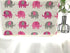Elephant Print Rectangular Storage Bin Shelf Basket Canvas Fabric Toy Box,Waterproof Coating Nursery Hamper with Handles,Gift Basket for Home,Offi...