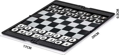 Yellow Mountain Imports Magnetic Travel Foldable Chess Wallet Set (7.9-Inch) - Portable & Perfectly Travel-Size...