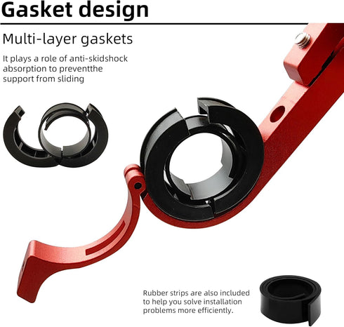 Bike Handlebar Extender, 11.8in Double Bicycle Handlebar Extension Bracket,Multifunctional Aluminum Alloy Bracket Extension for Holding Bicycle Sp...