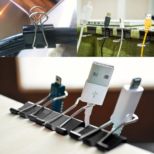 130 PCS Small Binder Clips, 3/4 inch, Paper Clamps, Binderclips, Black Clips for Paperwork, Home, School, Office Supplies (0.75in, Black)...