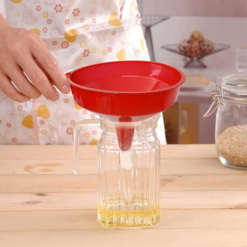 10 Pack Plastic Funnels for Filling Bottles 6.9 Inch Food Funnels for Kitchen Use Wide Mouth Funnel Set All Purpose Cooking Oil Funnel Large Funne...