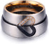 LAVUMO Matching Promise Rings for Couples Love You Forever Wedding Bands Sets for Him and Her Half Heart Rings Stainless Steel 6mm with Box Comfor...