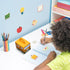 Fulmoon 37 Pcs Back to School Sticky Notes and School Bus Storage Box Set 36 Pcs Pencil Ruler Book Blackboard Owl Shaped Self Adhesive Writing Sti...