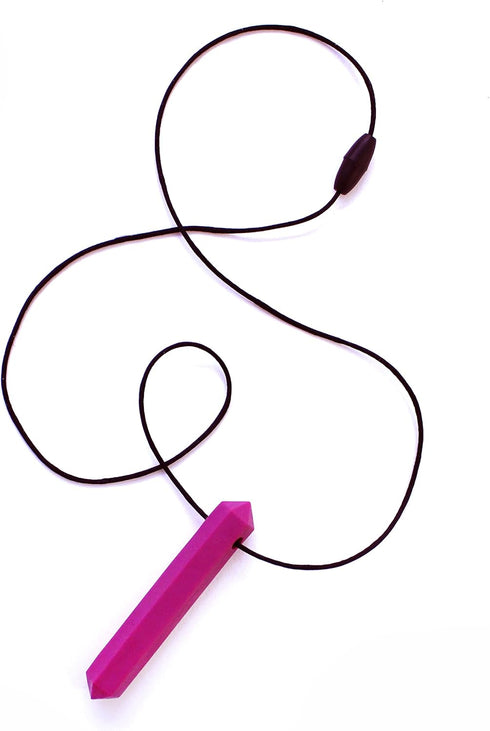 ARK's Krypto-Bite Chewable Gem Necklace Chew Jewelry (Soft, Magenta)...