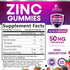 Zinc Gummies for Adults 50 mg - High Absorption Immune Health Support Gummy & Antioxidant Chewable Supplement, Zinc Vitamin for Men and Women, Veg...