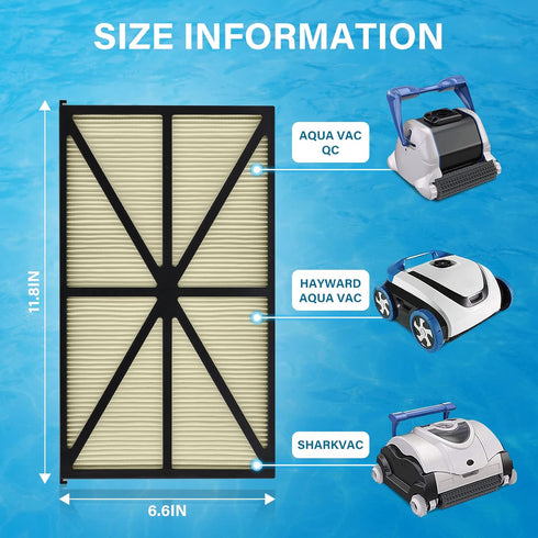 Replacement Robotic Pool Cleaner Filter Cartridges RCX70101PAK2 for Hayward Robotic in-ground Pool Cleaners AquaVac, TigerShark and SharkVac Pool ...