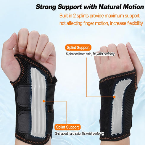 Ztl Carpal Tunnel Wrist Brace for Men Women Pain Relief, Upgraded Breathable Wrist Splint Night Support with Adjustable Straps, Hand Brace for Ten...