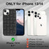 for iPhone 13 Case iPhone 14 Case Cute 3D Weave Grid Design for Women Girls Soft TPU Silicone Phone Case Raised Bumper Corners Full Protective Cas...