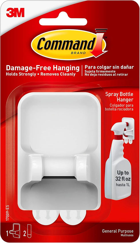 Command Spray Bottle Hanger with 2-Strips, 2-Pack, Organize Damage-Free...