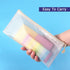 Tamaki 6 Pack Mesh Pencil Pouch Waterproof Bags Plastic Zipper Pouch A6 Size for Classroom Organization School Office Supplies (Macaroon, A6)...