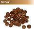uxcell 50Pcs Wooden Buttons, 18mm(3/4") 4 Hole Round Wood Sewing Button Craft for Sewing DIY Craft Clothing, Coffee...