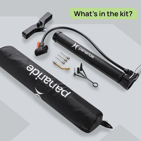 Bike Pump Floor, Advanced Bike Tire Inflator, Bicycle Hand Air Pump with Dual Presta and Schrader Valves, Handheld Bike Pump, Suitable for Road an...