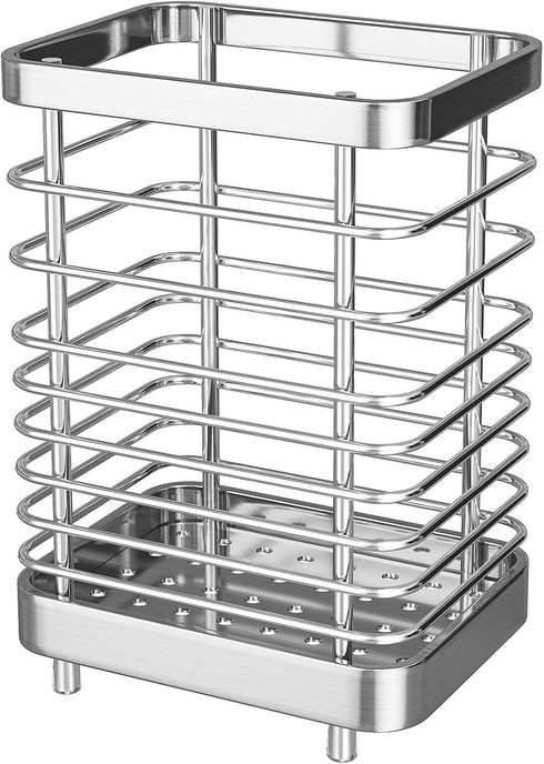 Kitchen Utensil Drying Rack,304 Stainless Steel Chopsticks Spoon Fork Knife Drainer Basket Flatware Storage Drainer, Dish Drainer for Kitchen Coun...
