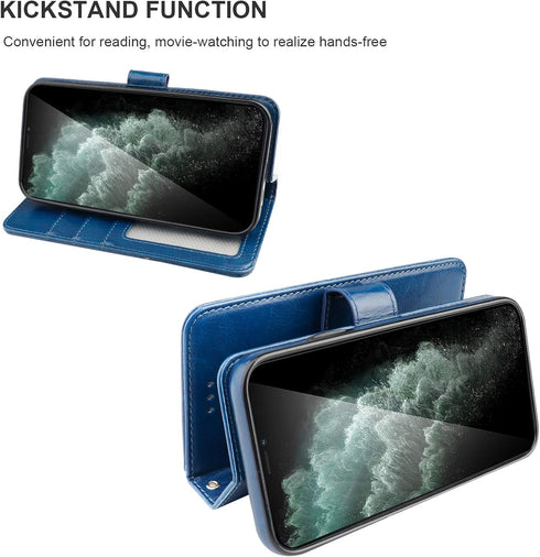 Bocasal for iPhone 11 Wallet Case with Card Holder PU Leather Magnetic Detachable Kickstand Shockproof Wrist Strap Removable Flip Cover for iPhone...