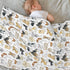 Dog Baby Blanket for Boys Girls, Toddler Newborn Nursery Soft Warm Cozy Bed Blanket Dog Print Shower Gift 30x40 Inches...