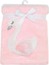 Bedtime Originals Blossom Pink/White Swan Coral Fleece Baby Blanket...