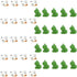 (40PCS) 20 Pcs Mini Cow 20 Pcs Mini Green Frog Mini Garden Decor Figurines Mini Resin Cow Miniature Animals Figurines Fairy Garden Miniature Moss ...