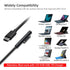10ft Surface Connect to USB-C Charging Cable Compatible for Microsoft Surface Pro7 Go2 Pro6 5/4/3 Surface Laptop1/2/3 & Surface Book, Black Male, ...