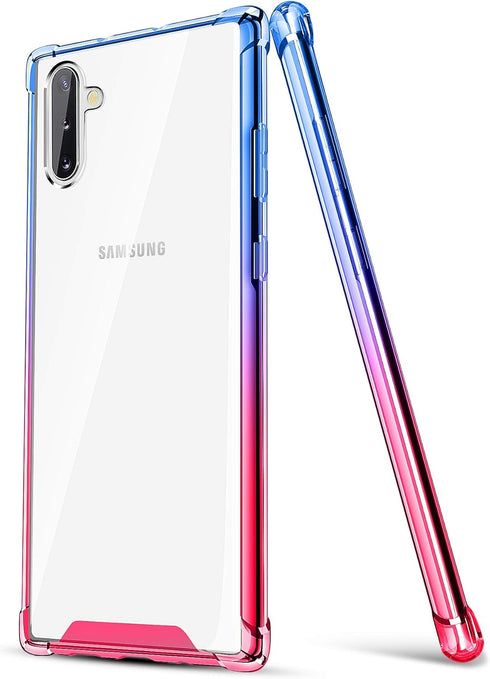 SALAWAT Samsung Galaxy Note 10 Case, Clear Galaxy Note 10 Case Cute Gradient Slim Phone Case Cover Reinforced TPU Bumper Shockproof Protective Cas...