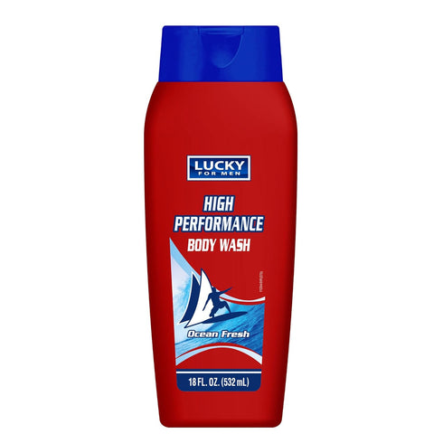 Lucky Super Soft Men's Body Wash High Performance, 18 Fluid Ounce...