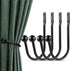 Metal Curtain Tiebacks Drapery Holdback - Black Wrought Iron Curtain Hook, Handmade Rustic Decorative Curtain Holdbacks, Modern Drapery Tiebacks -...